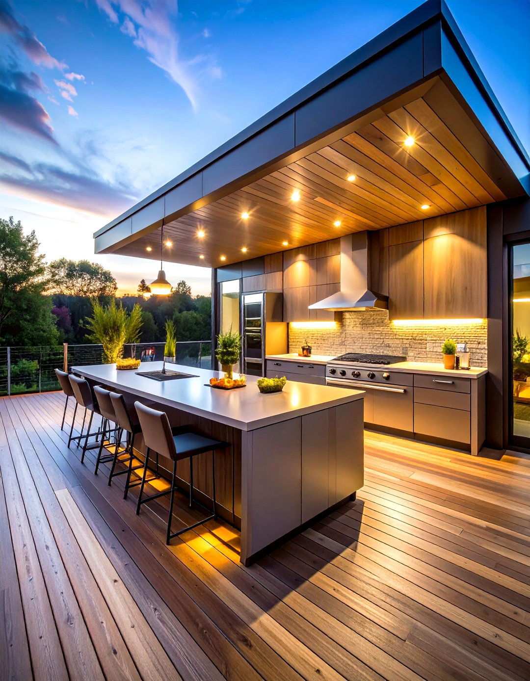 Year Round Climate Control Deck Kitchen - 24 Outdoor Kitchen on Deck