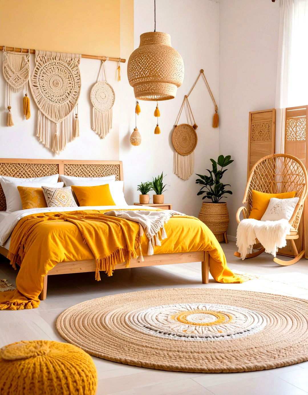 Yellow Bohemian Bedroom Style - 24 Yellow Bedroom Ideas
