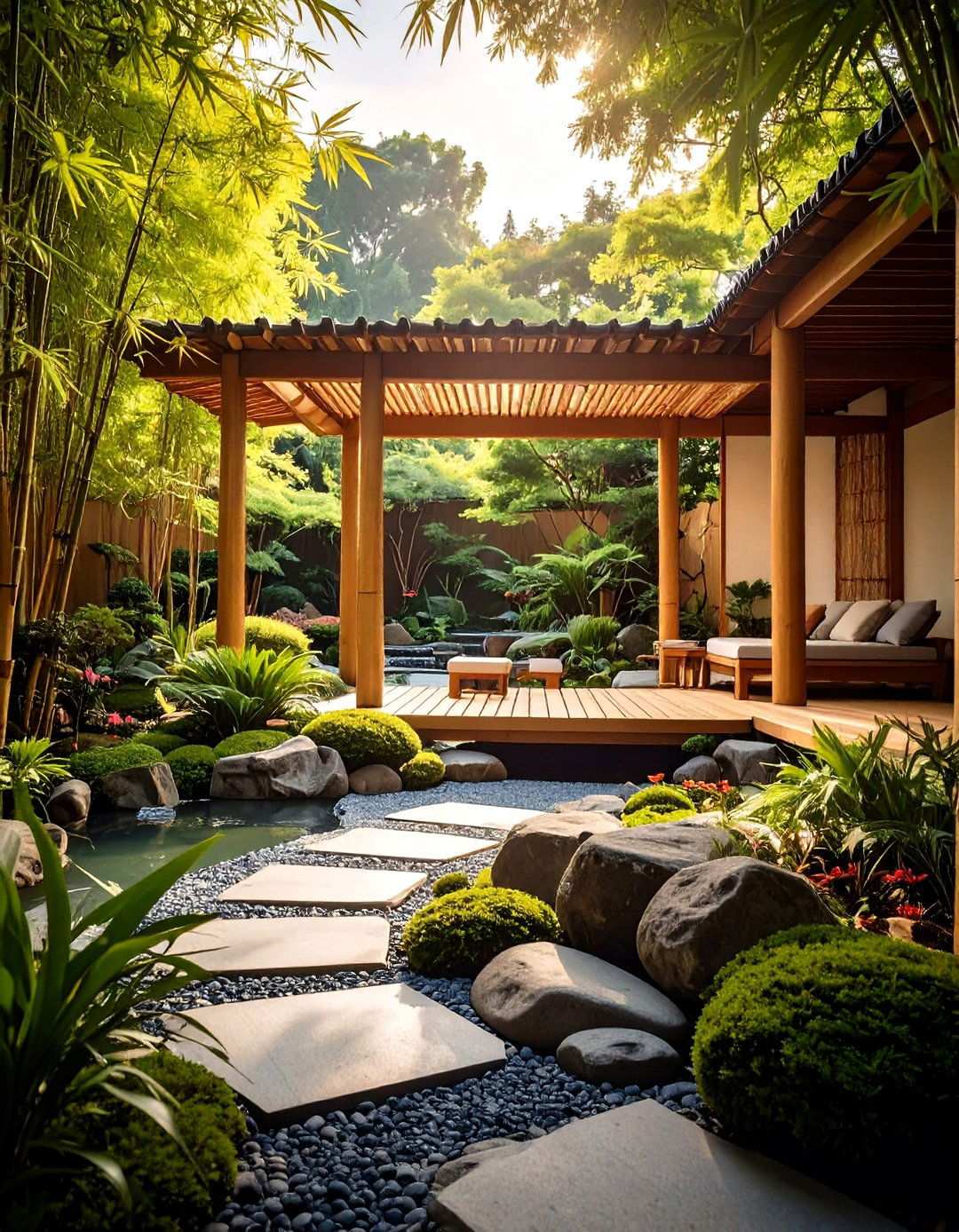 Zen Garden Pergola Sanctuary - 24 Patio With a Pergola Ideas
