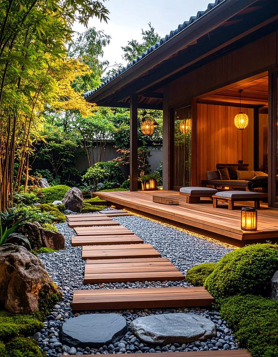 Zen Garden Veranda with Meditation Focus - 24 Veranda Ideas
