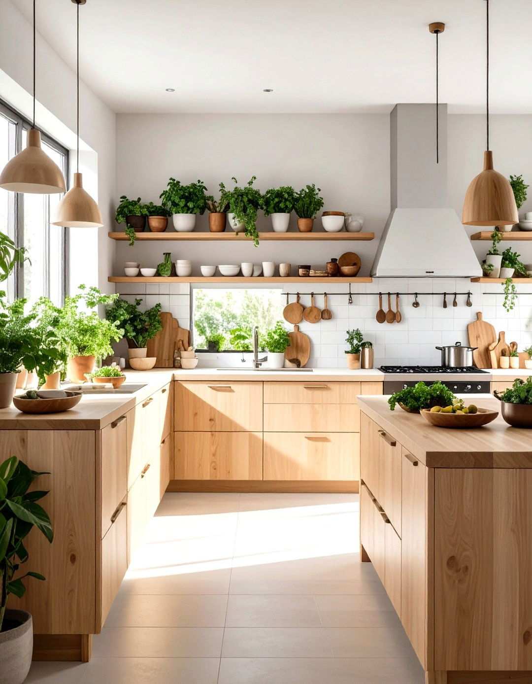 Zen Kitchen with Natural Materials - 24 Zen Room Ideas