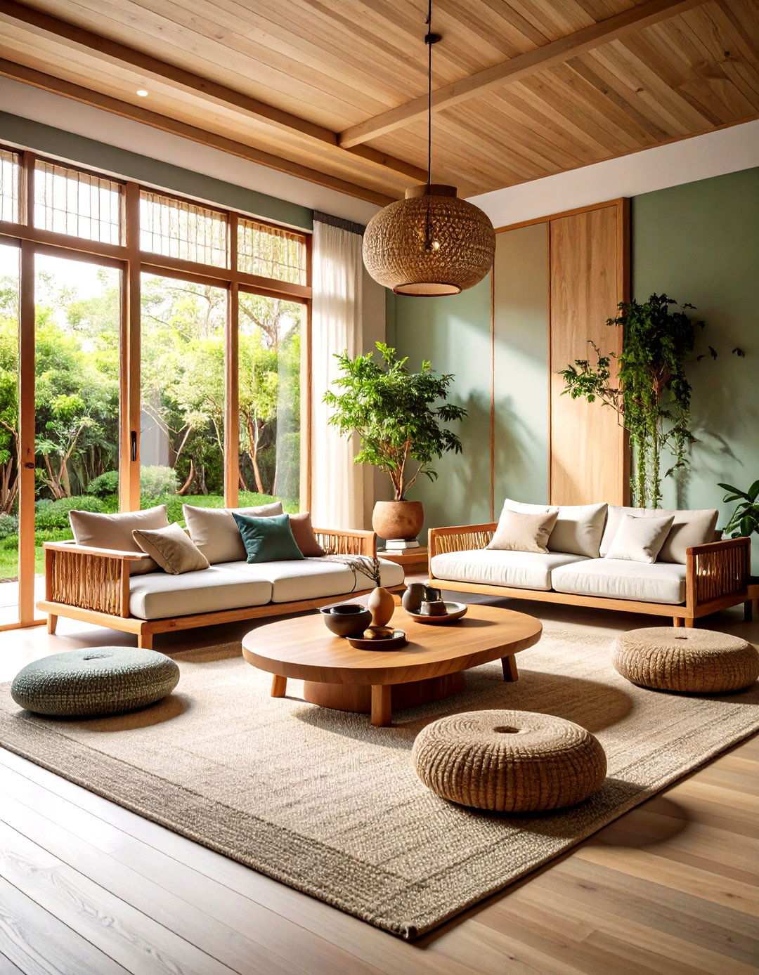 Zen Living Room with Low Furniture - 24 Zen Room Ideas