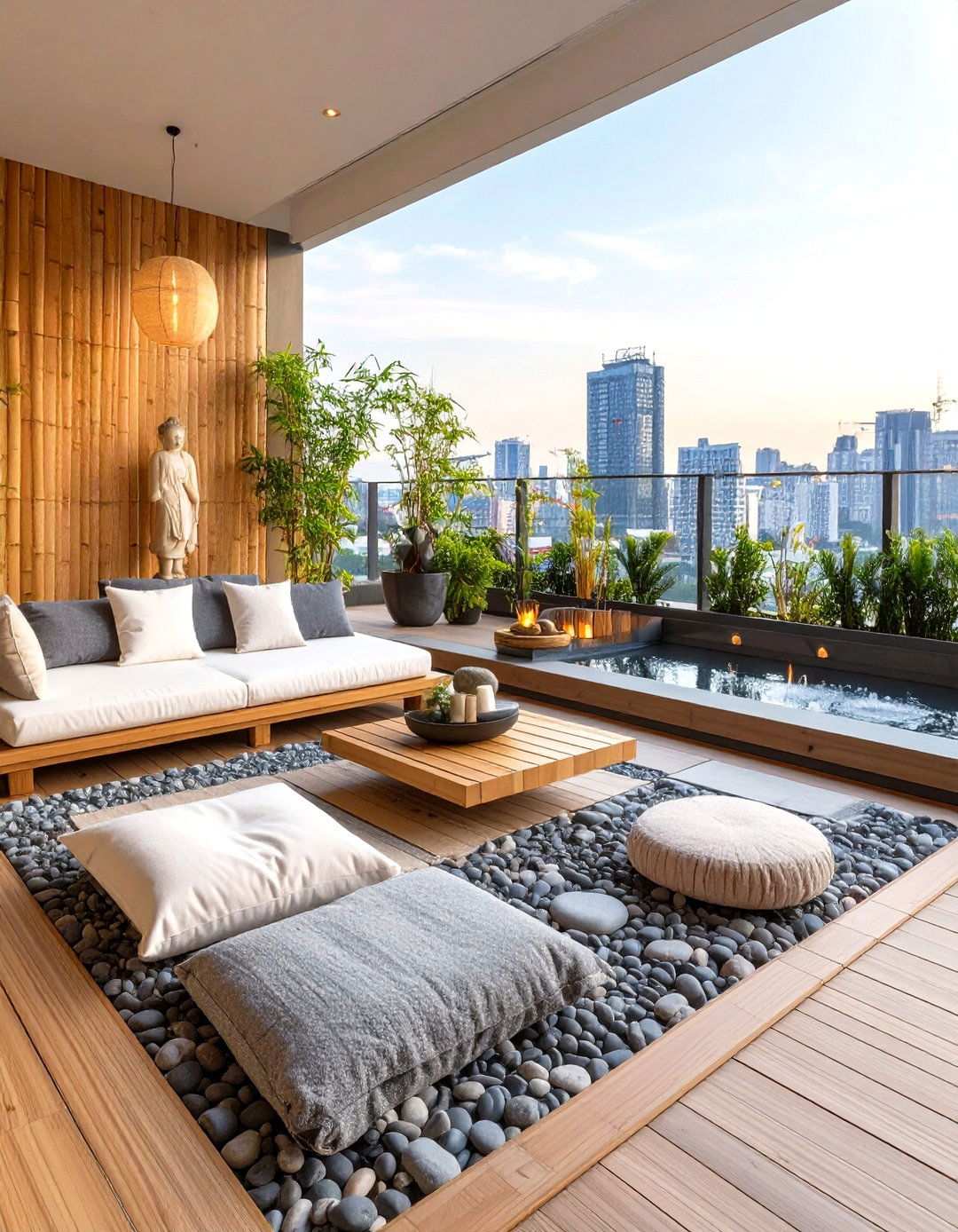 Zen Meditation Penthouse Balcony - 24 Penthouse Balcony Ideas