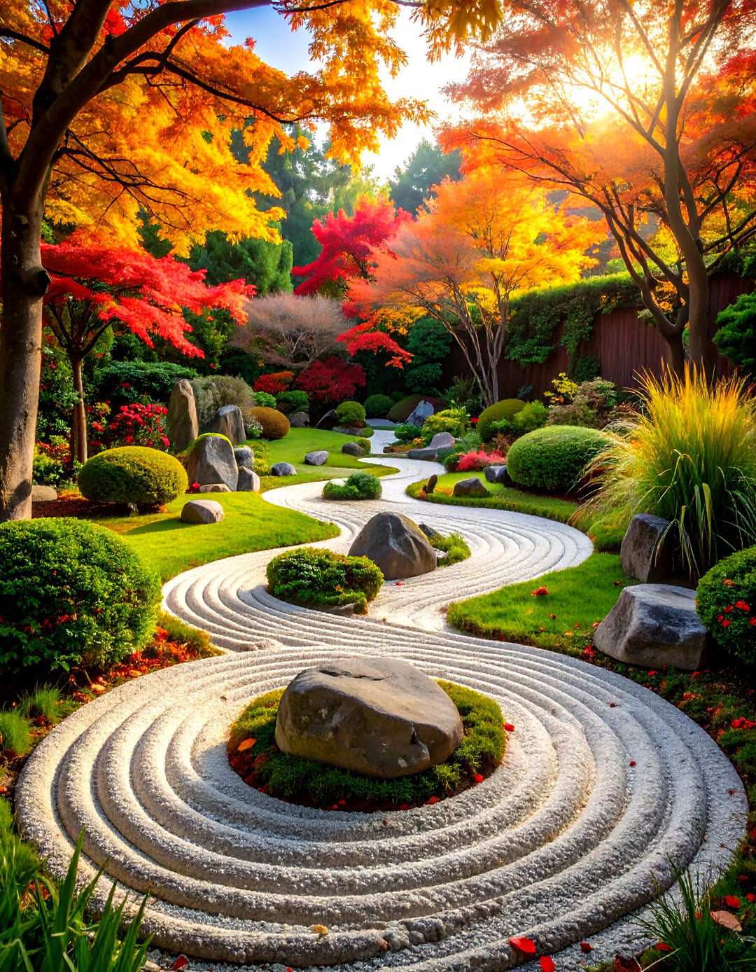 Zen Rock Spiral Gardens - 24 Spiral Garden Design Ideas