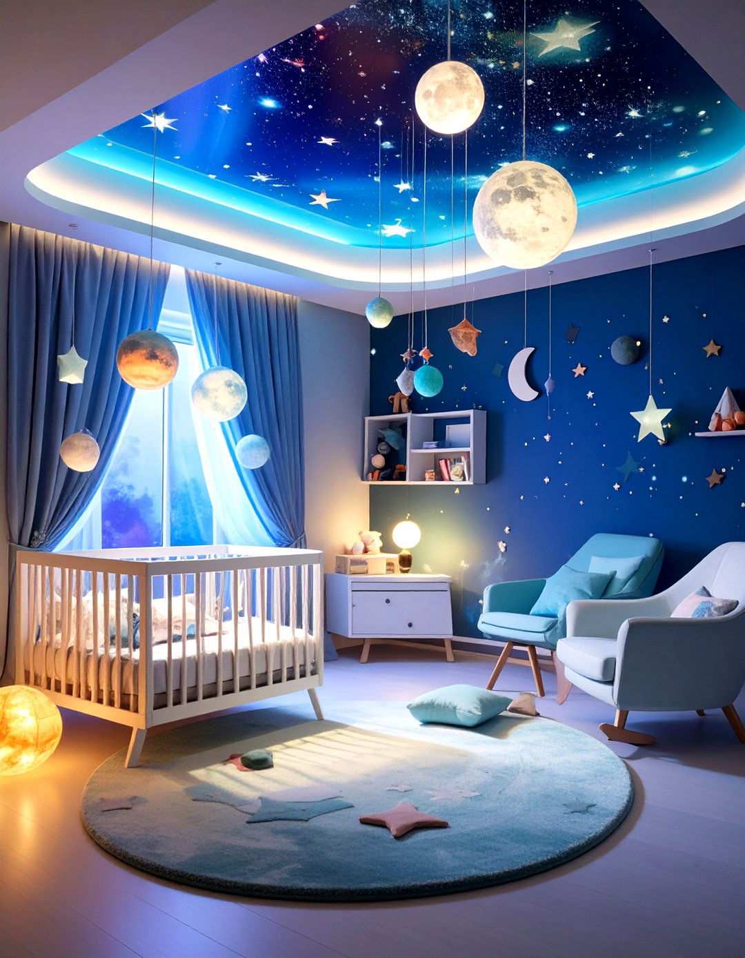 Zero Gravity Floating Elements - 24 Space-themed Nursery Ideas